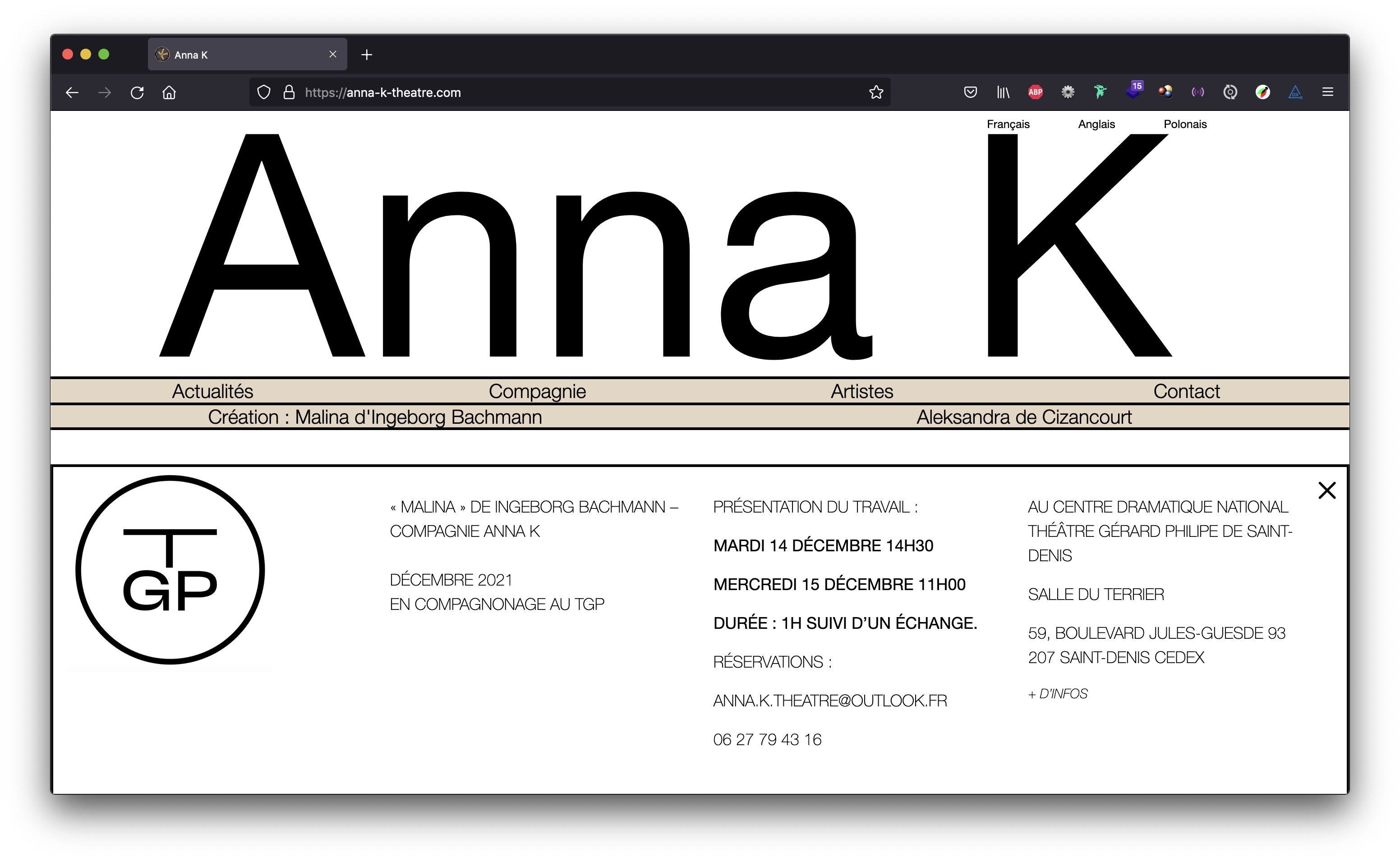 Anna K website