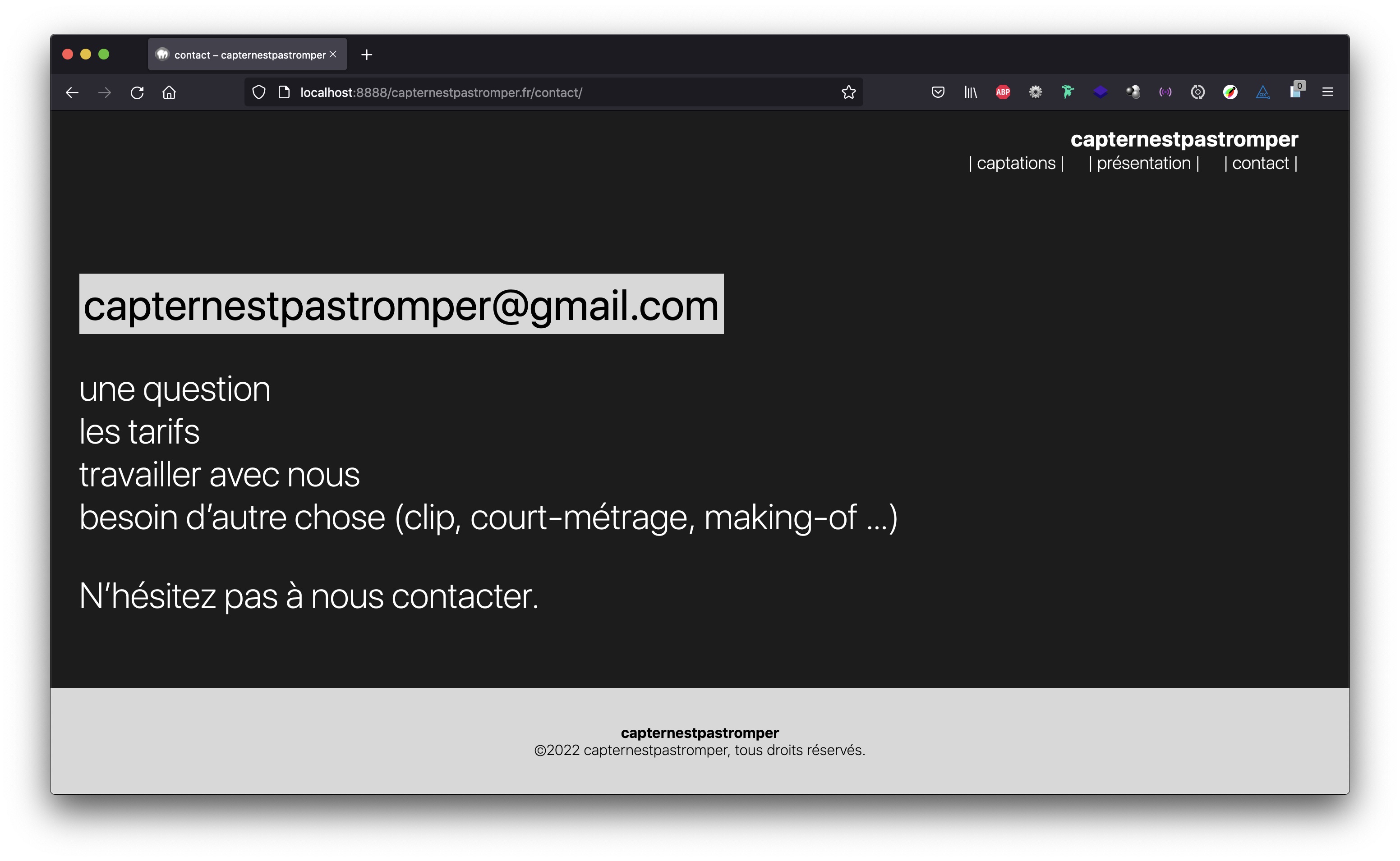 Capternestpastromper website