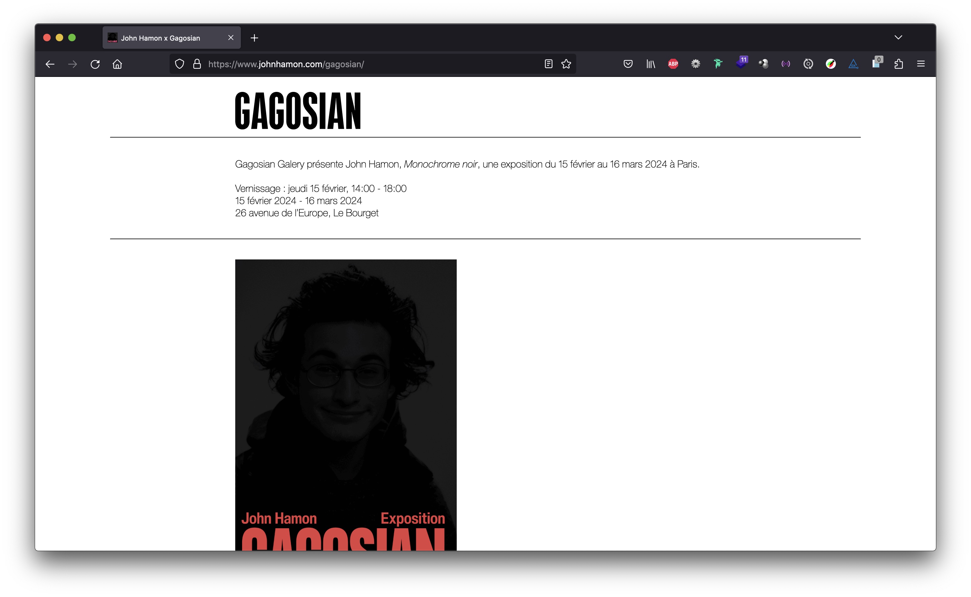 John Hamon Gagosian website