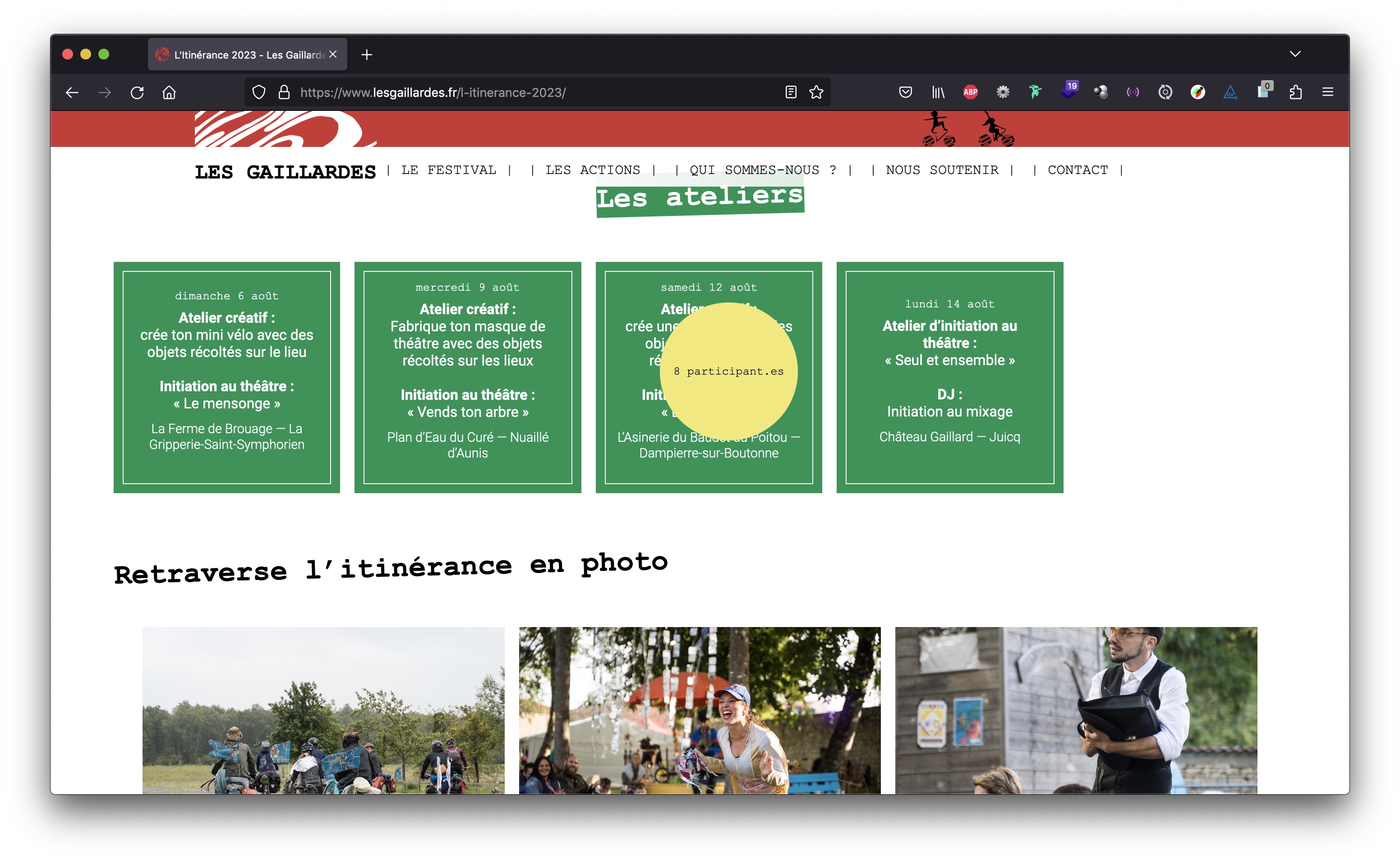 Les Gaillardes website